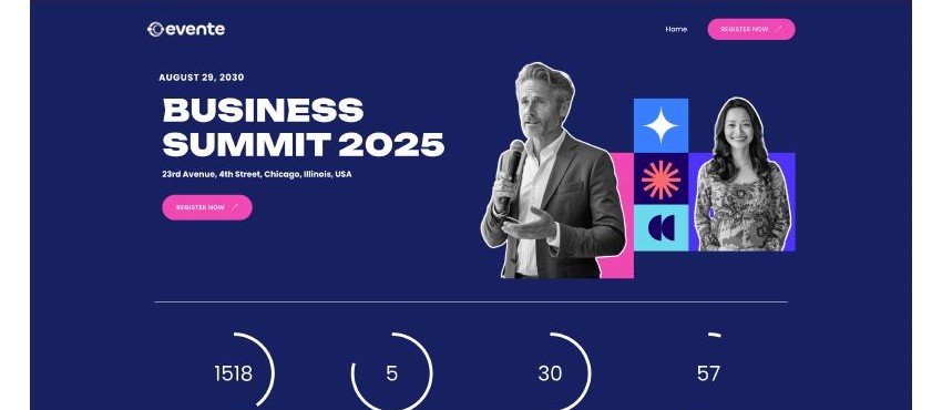 Executive Retreat event website preview